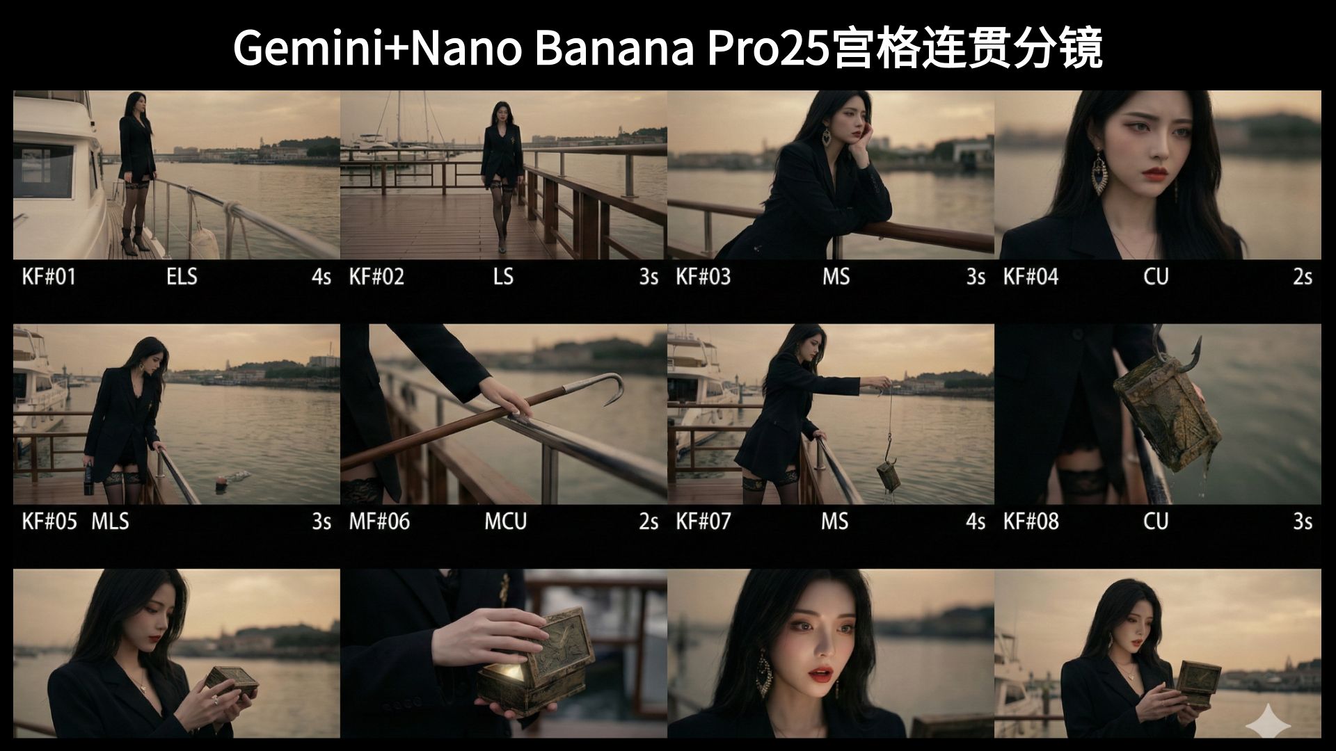Gemini+Nano Banana Pro教你25宫格连贯分镜，人物&场景高度一致性，1分钟短剧轻松搞定！ 封面